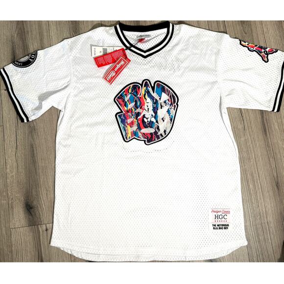 Headgear Classics The Notorious BIG Bad Boy Biggie Baseball Jersey White XL $125 - Picture 1 of 10